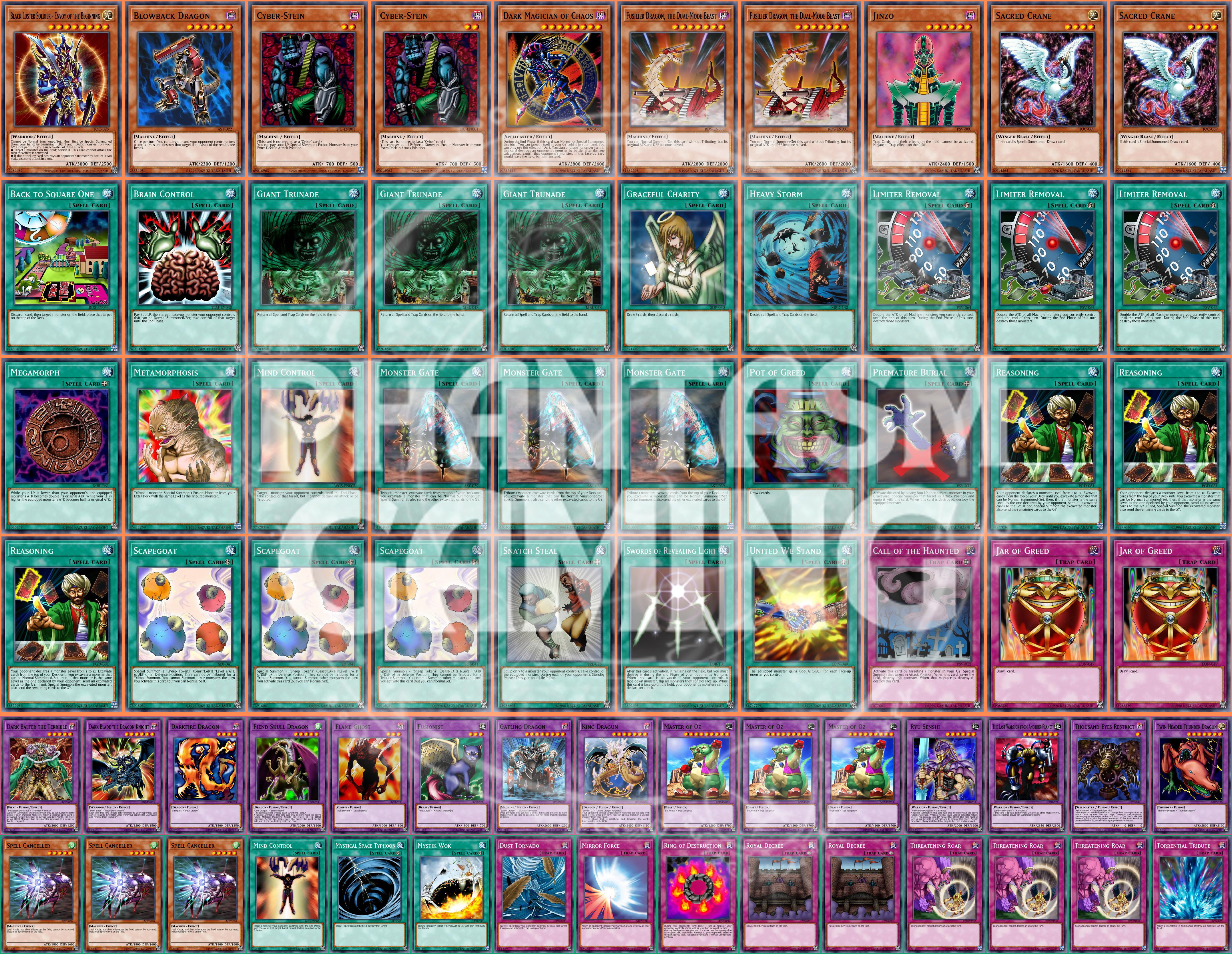 Machine OTK Deck Goat Monster Gate Limiter Jinzo Cyber Stein